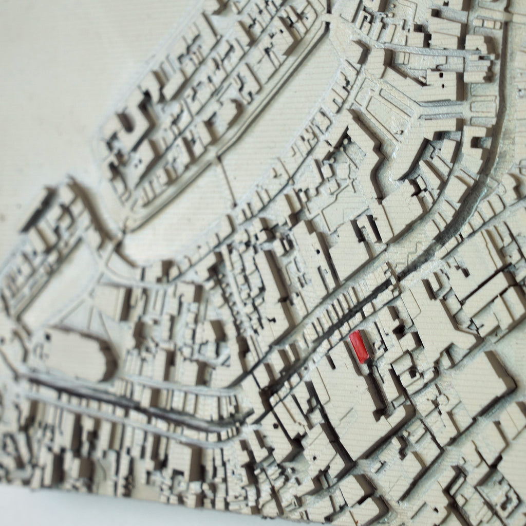 Framed custom location 3d map — wall art