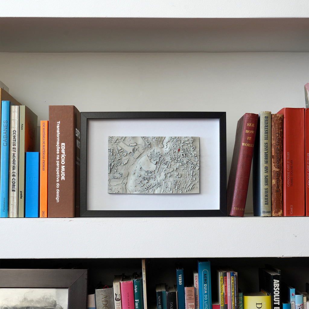 Personalized 3D map artwork – detailed terrain