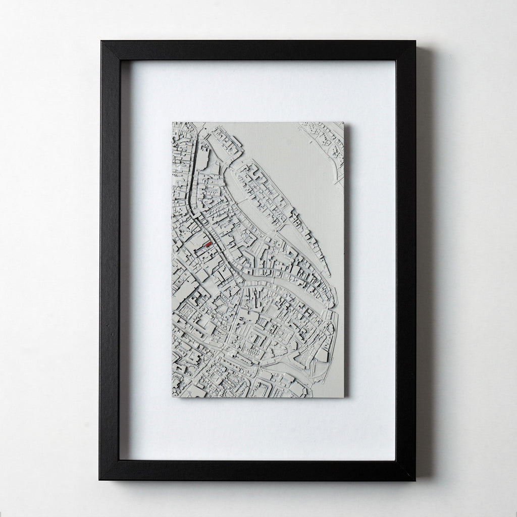 Personalized 3D map artwork – detailed terrain